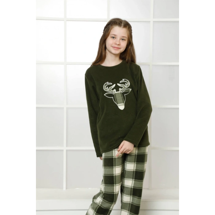 Moda Çizgi WelSoft Polar Çocuk Pijama Takımı 4633