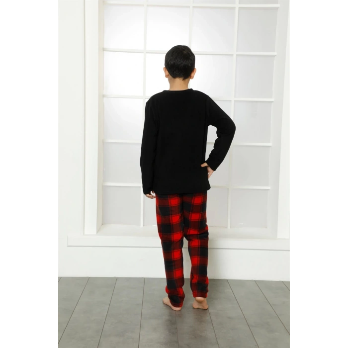 Moda Çizgi WelSoft Polar Çocuk Pijama Takımı 4634