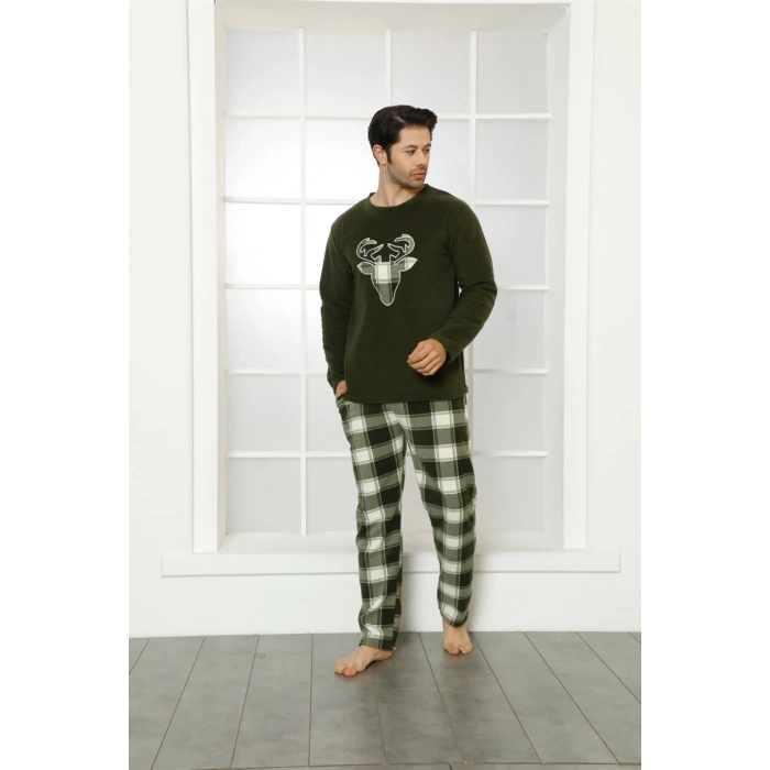 Moda Çizgi WelSoft Polar Erkek Pijama Takımı 6799