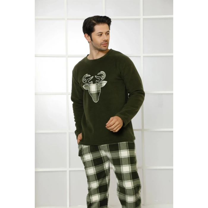 Moda Çizgi WelSoft Polar Erkek Pijama Takımı 6799