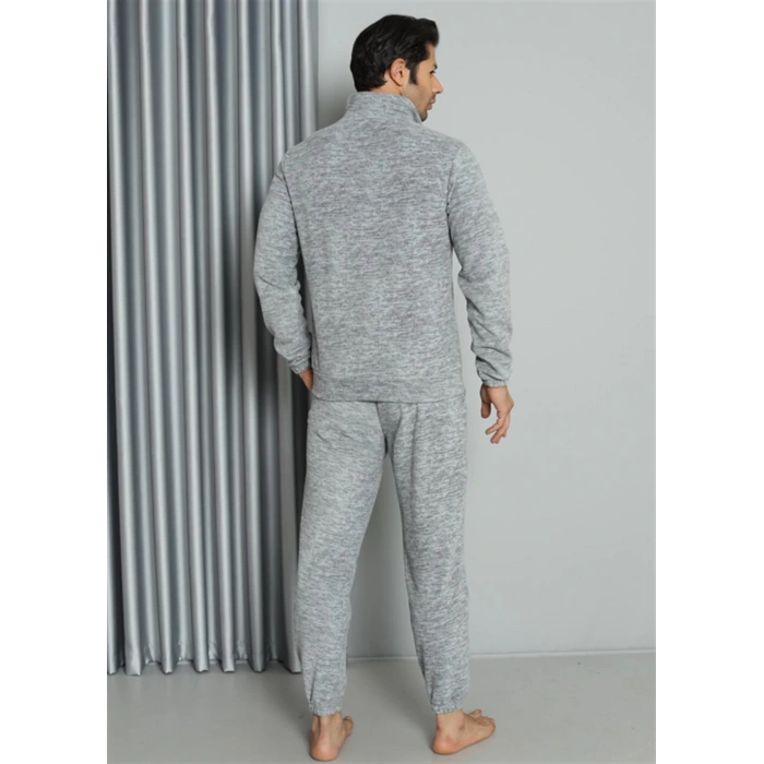 Moda Çizgi WelSoft Polar Fermuarlı Erkek Pijama Takımı 6840