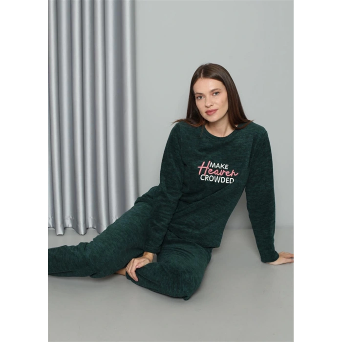 Moda Çizgi Welsoft Polar Kadın Pijama Takımı 8516