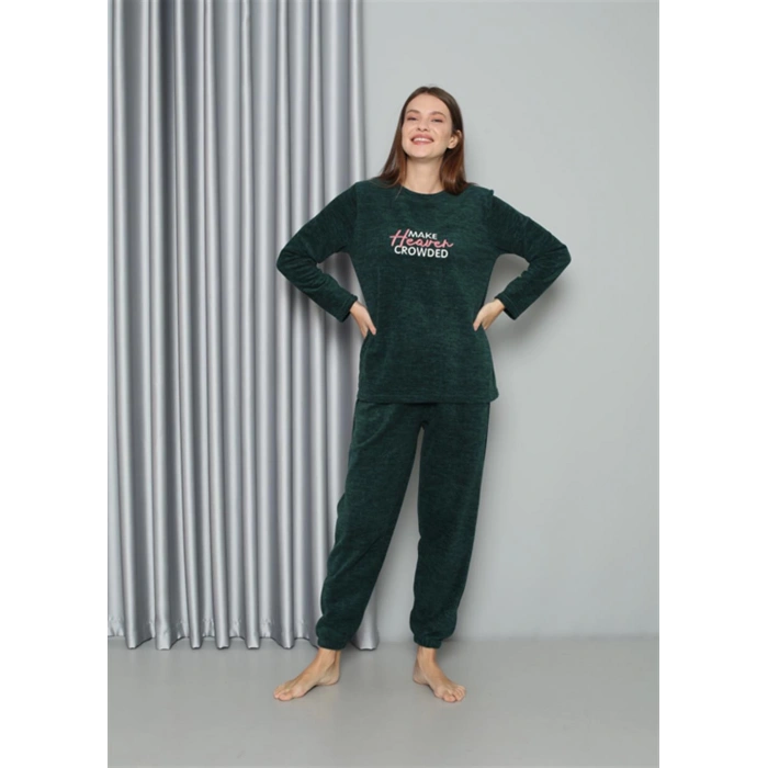 Moda Çizgi Welsoft Polar Kadın Pijama Takımı 8516