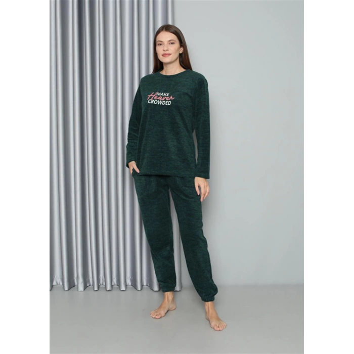 Moda Çizgi Welsoft Polar Kadın Pijama Takımı 8516