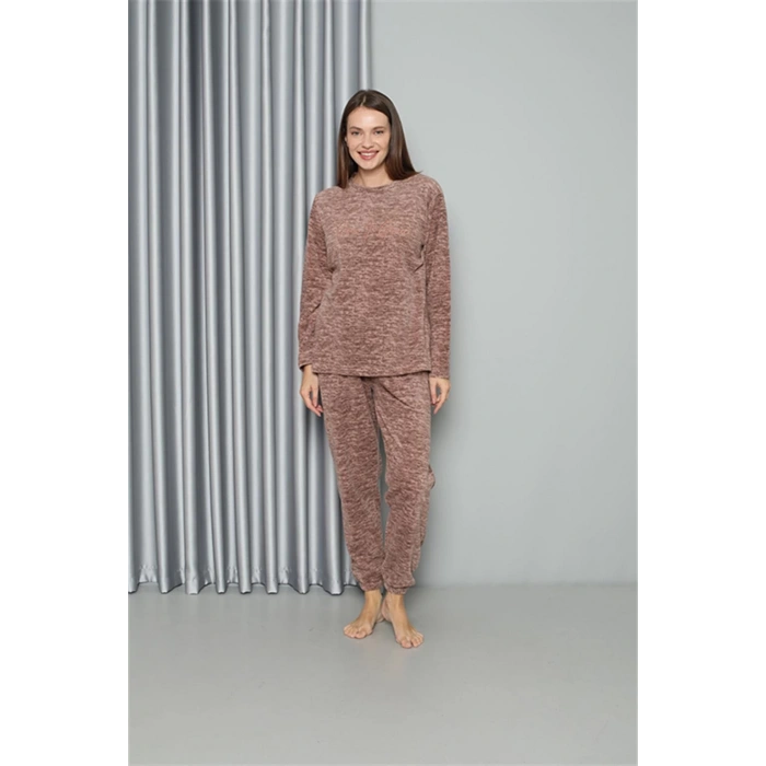 Moda Çizgi Welsoft Polar Kadın Pijama Takımı 8519