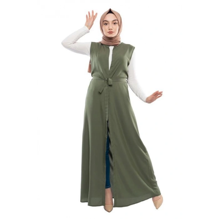 Moda Çizgi Yakalı Yelek