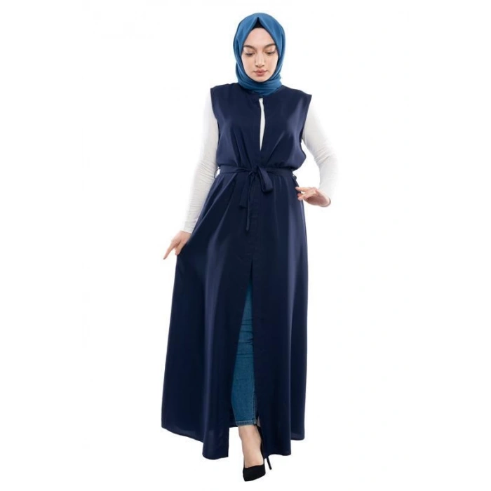 Moda Çizgi Yakalı Yelek