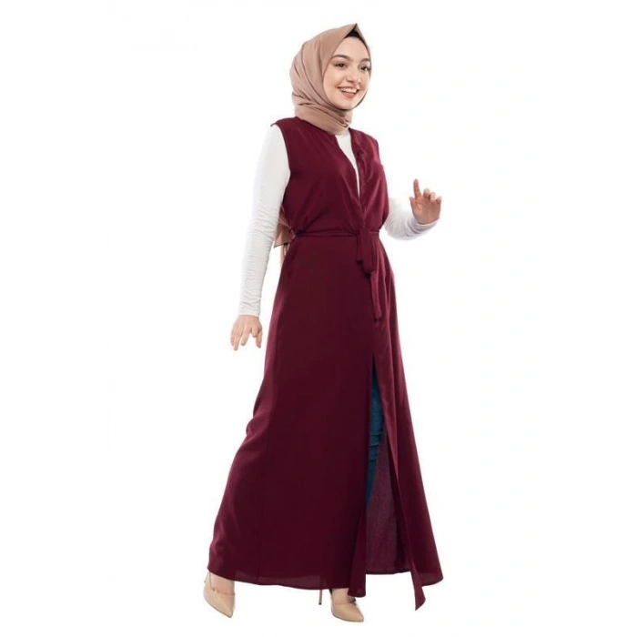 Moda Çizgi Yakalı Yelek