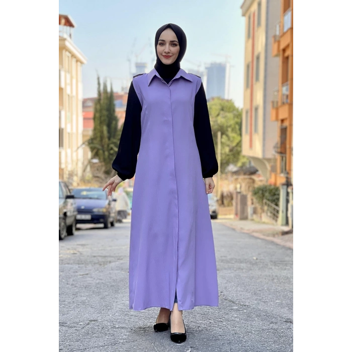 Moda Çizgi Yakalı Yelek