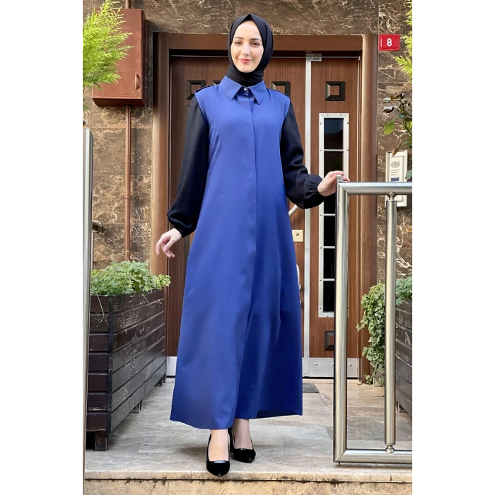 Moda Çizgi Yakalı Yelek