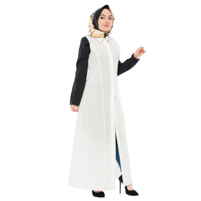 Moda Çizgi Yakalı Yelek