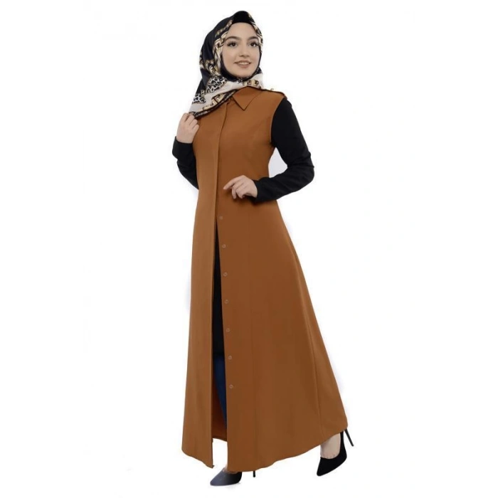 Moda Çizgi Yakalı Yelek