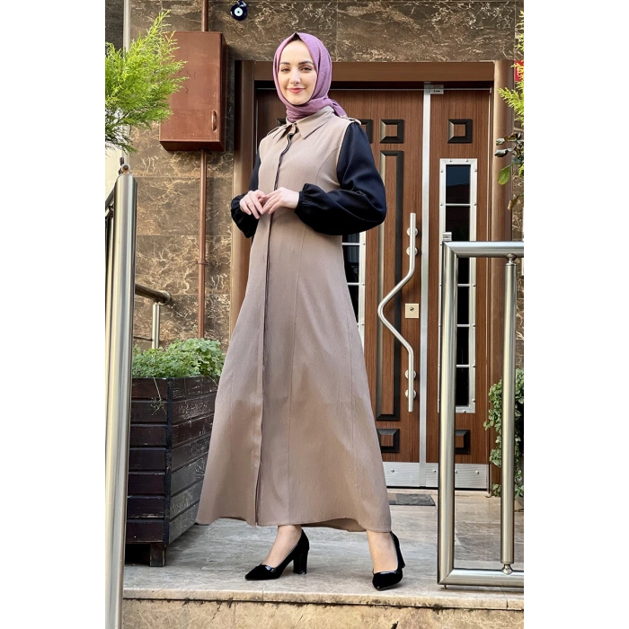 Moda Çizgi Yakalı Yelek