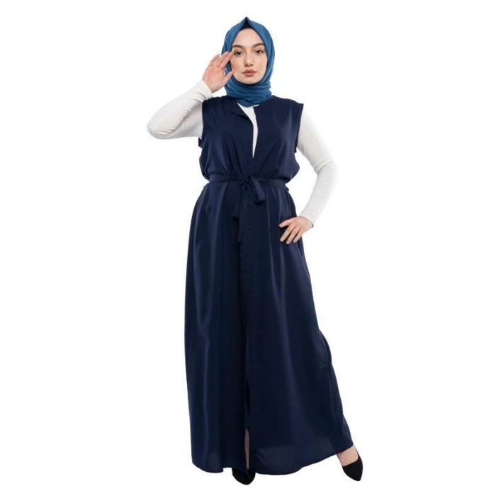 Moda Çizgi Yakalı Yelek