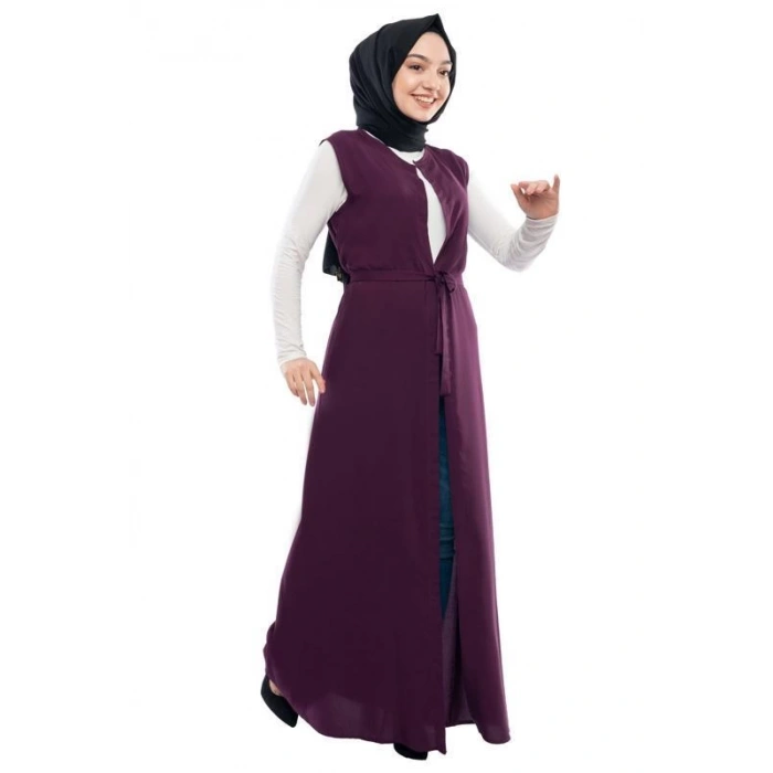 Moda Çizgi Yakalı Yelek