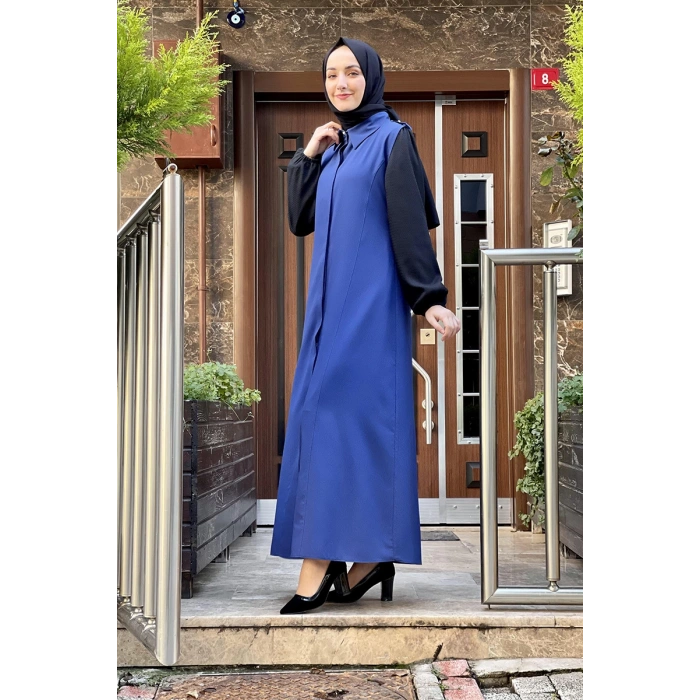 Moda Çizgi Yakalı Yelek