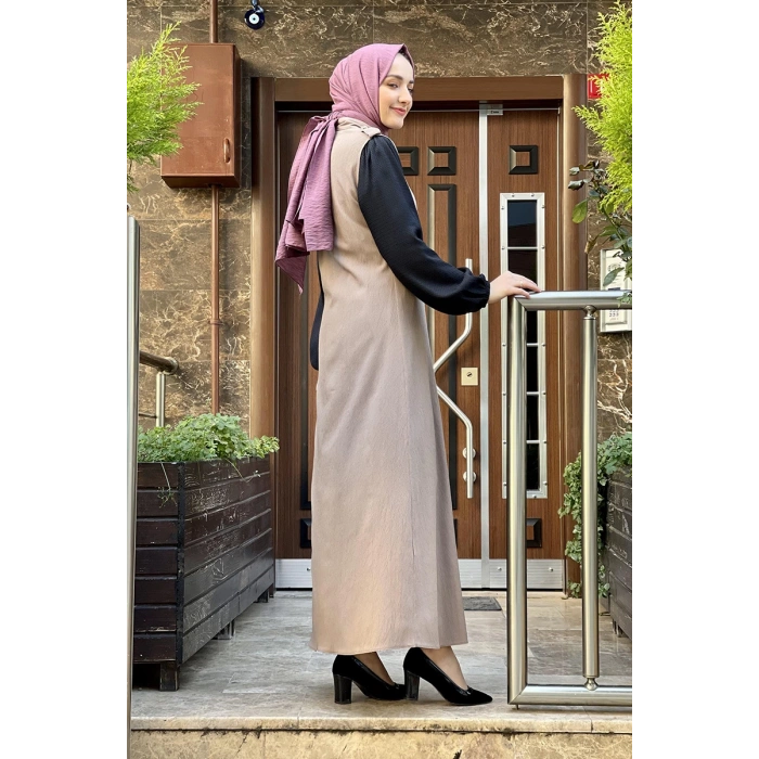 Moda Çizgi Yakalı Yelek