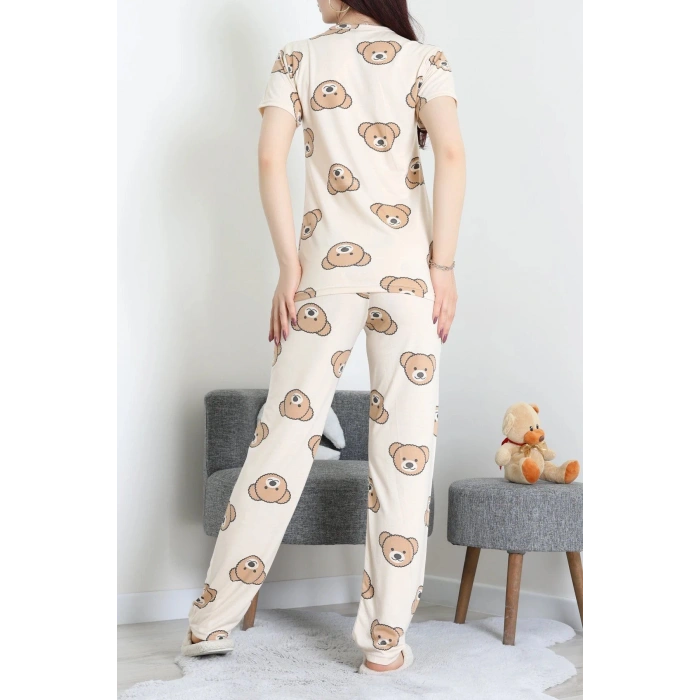 Modal Alt Üst Aynı Pijama Takımı Ayıkafa - 782.1287.