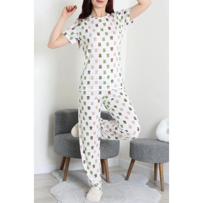 Modal Alt Üst Aynı Pijama Takımı Bejtavşan - 782.1287.
