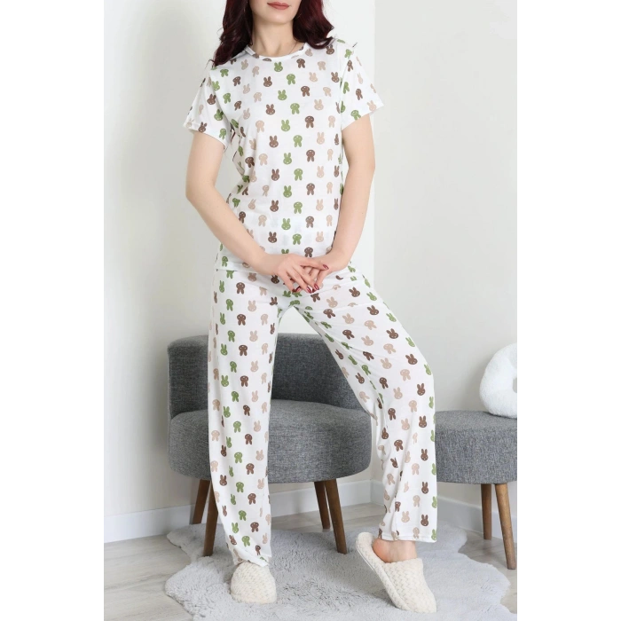 Modal Alt Üst Aynı Pijama Takımı Bejtavşan - 782.1287.