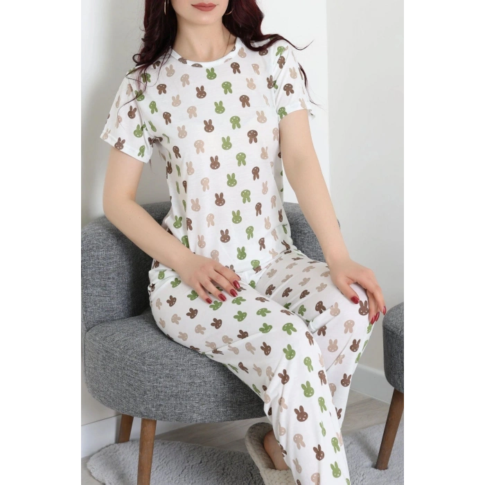 Modal Alt Üst Aynı Pijama Takımı Bejtavşan - 782.1287.