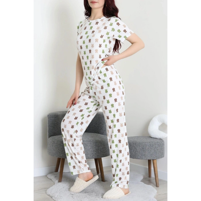 Modal Alt Üst Aynı Pijama Takımı Bejtavşan - 782.1287.