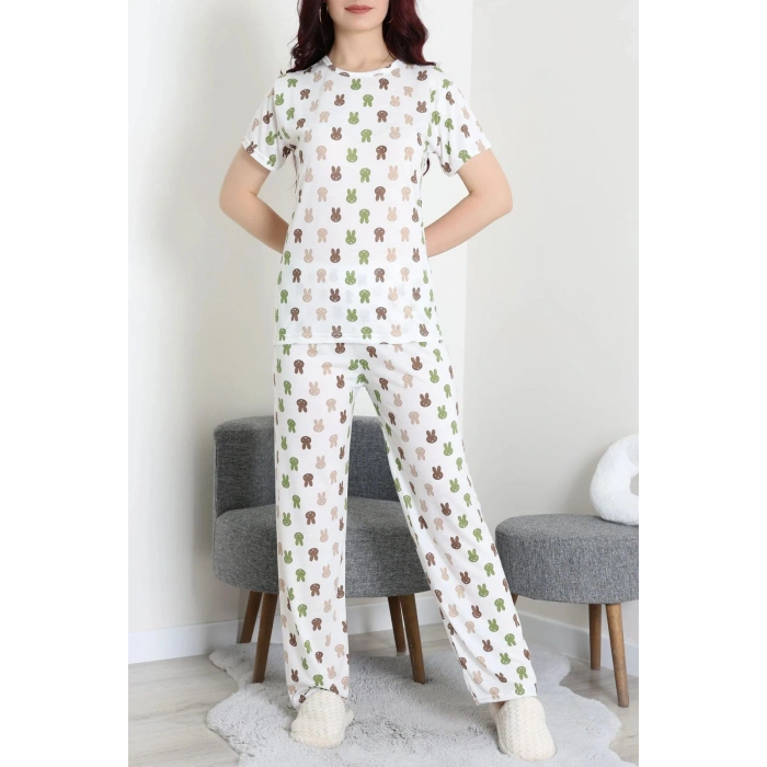 Modal Alt Üst Aynı Pijama Takımı Bejtavşan - 782.1287.