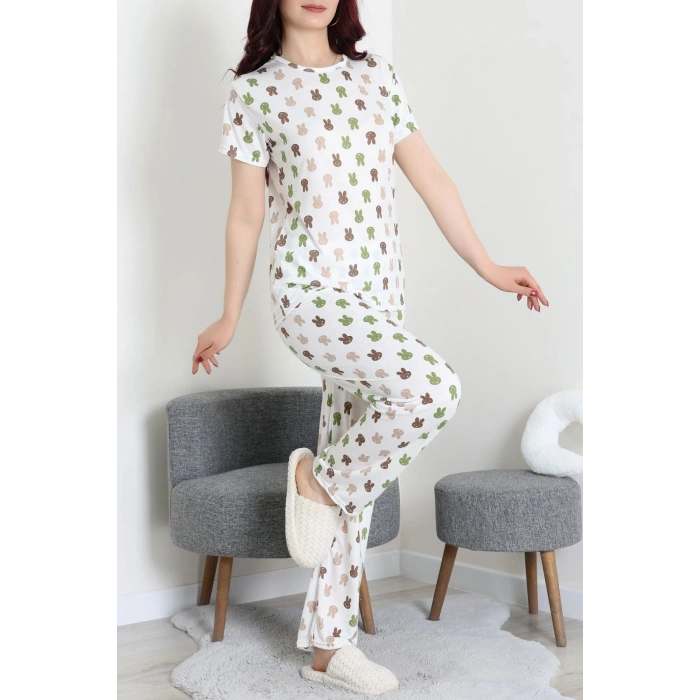 Modal Alt Üst Aynı Pijama Takımı Bejtavşan - 782.1287.