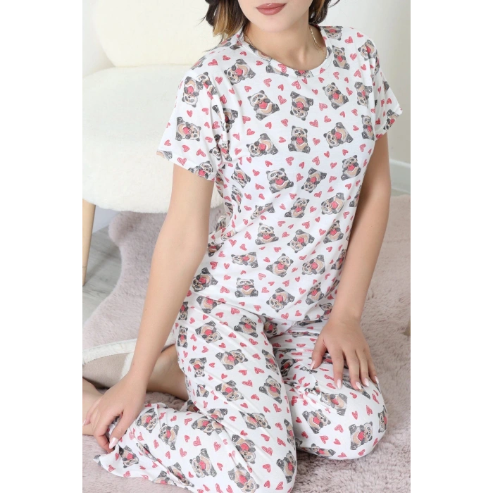 Modal Alt Üst Aynı Pijama Takımı Kalpayı - 782.1287.
