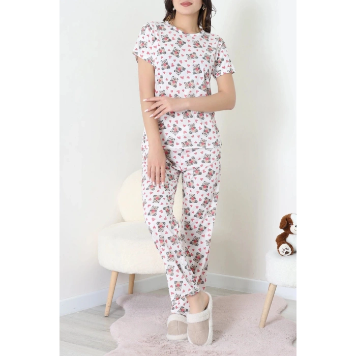 Modal Alt Üst Aynı Pijama Takımı Kalpayı - 782.1287.