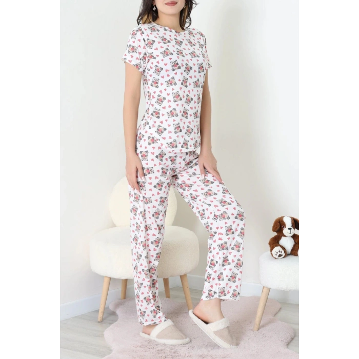 Modal Alt Üst Aynı Pijama Takımı Kalpayı - 782.1287.