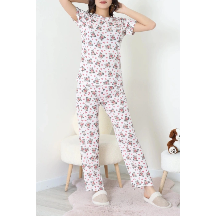 Modal Alt Üst Aynı Pijama Takımı Kalpayı - 782.1287.