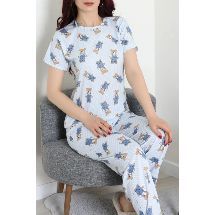 Modal Alt Üst Aynı Pijama Takımı Maviayı - 782.1287.