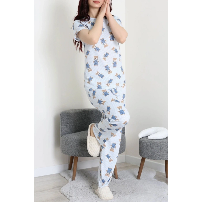 Modal Alt Üst Aynı Pijama Takımı Maviayı - 782.1287.