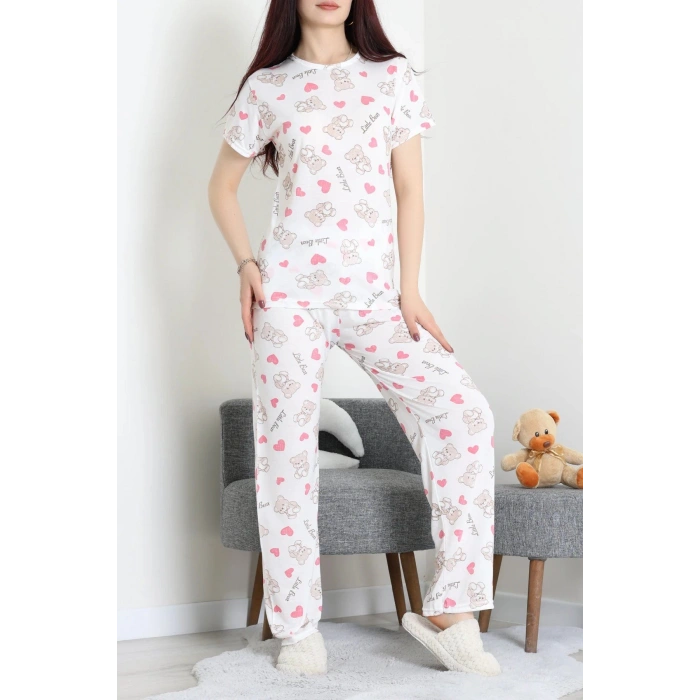 Modal Alt Üst Aynı Pijama Takımı Pembekalp - 782.1287.