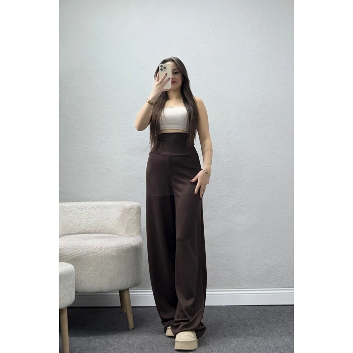 Modal Bel Katlamalı Eşofman Altı Kahve - 52243.1567.