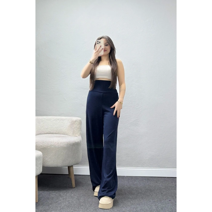 Modal Bel Katlamalı Eşofman Altı Lacivert - 52243.1567.