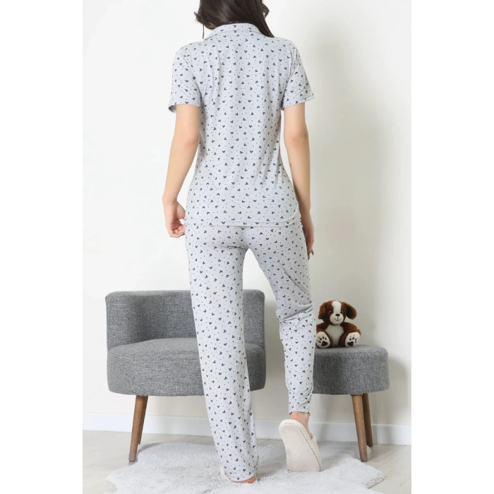 Modal Düğmeli Pijama Takımı Grikalp - 789.1287.