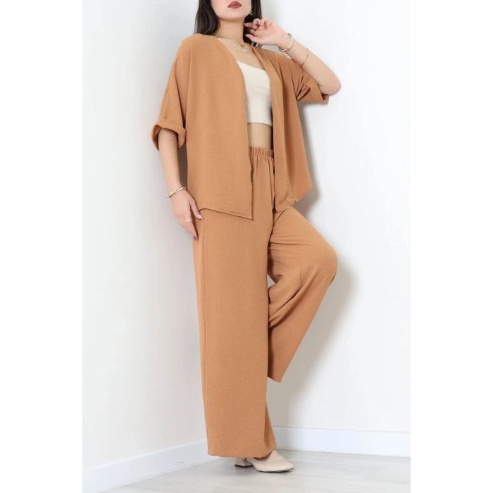 Modal Kimono Takım Karamel - 55143.701.