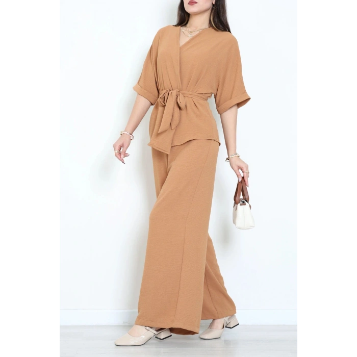 Modal Kimono Takım Karamel - 55143.701.