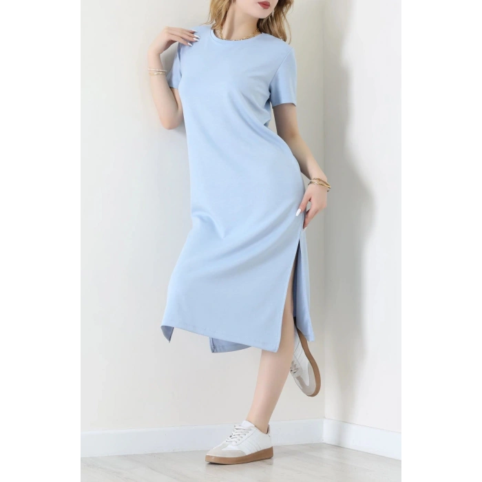 Modal Kumaş Bisiklet Yaka Midi Boy Elbise Bebemavi - 71134.275.