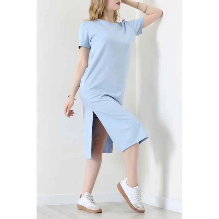 Modal Kumaş Bisiklet Yaka Midi Boy Elbise Bebemavi - 71134.275.
