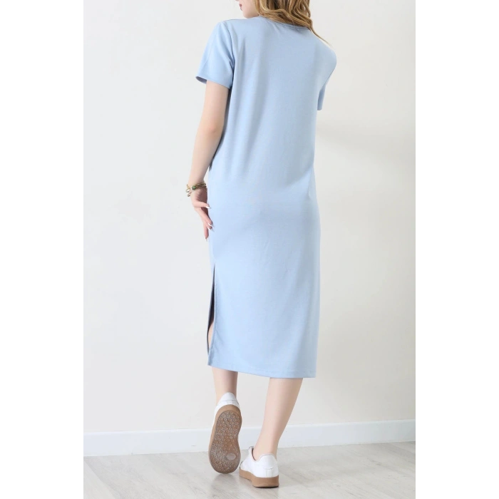 Modal Kumaş Bisiklet Yaka Midi Boy Elbise Bebemavi - 71134.275.