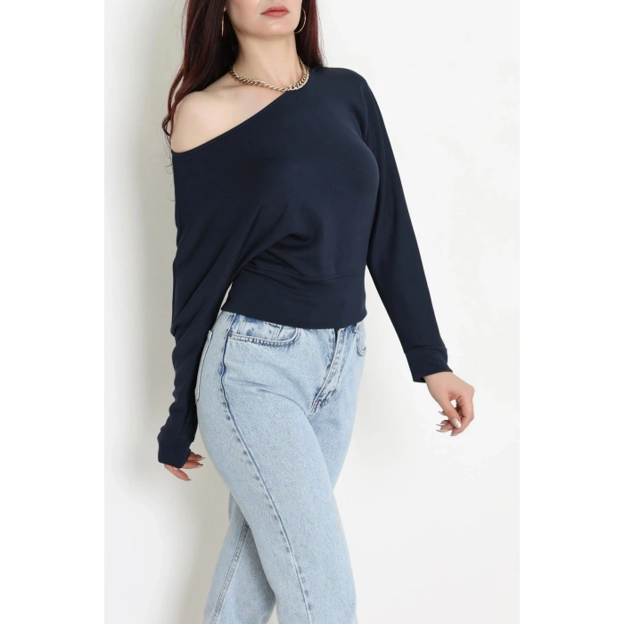 Modal Kumaş Kayık Yaka Bluz Laci - 4118.1247.