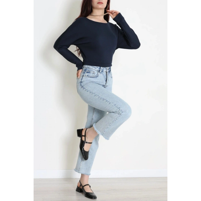Modal Kumaş Kayık Yaka Bluz Laci - 4118.1247.