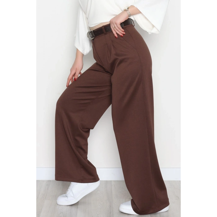 Modal Kumaş Palazzo Pantolon Kahve - 51104.2061.