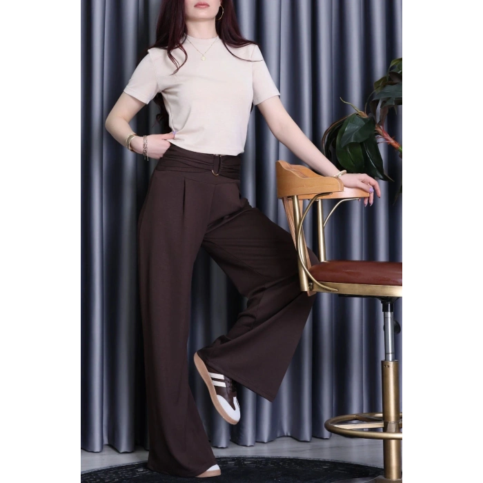 Modal Toka Detay Pantolon Kahve - 9888.2135.