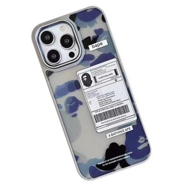 Movenchy iPhone 14 Pro Terra Desenli Kapak - Siyah - 3