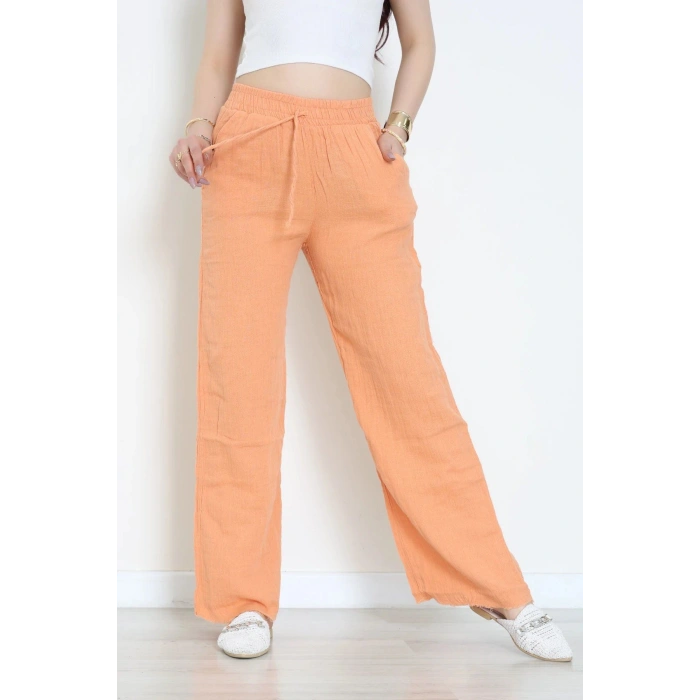 Müslin Bol Paça Pantolon Turuncu - 349.1238.