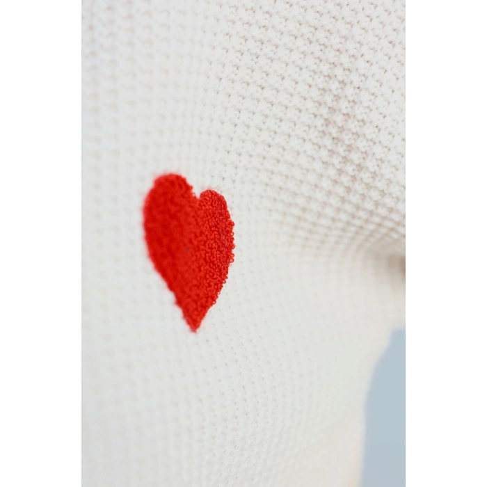 Nakışlı Crop Hırka Latte - 440.1577.